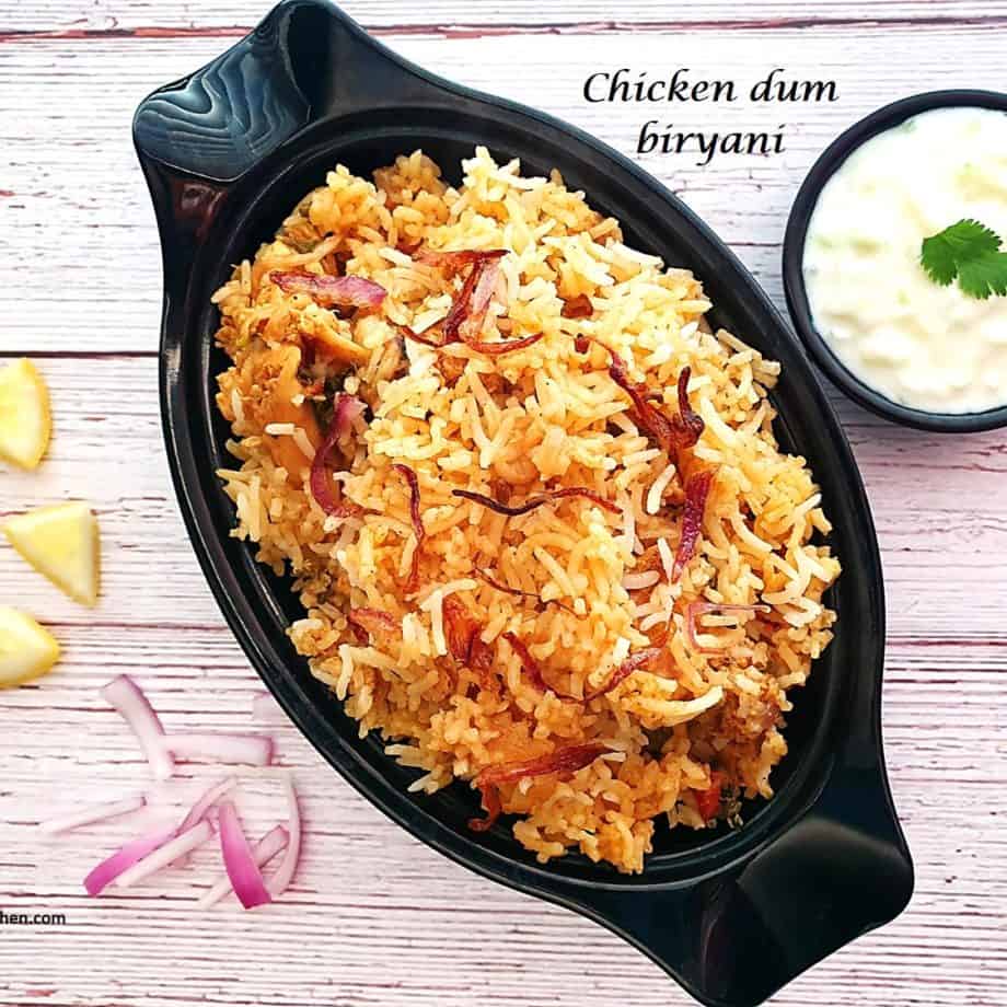 Chicken dum biryani | Hyderabadi restaurant style chicken dum biryani
