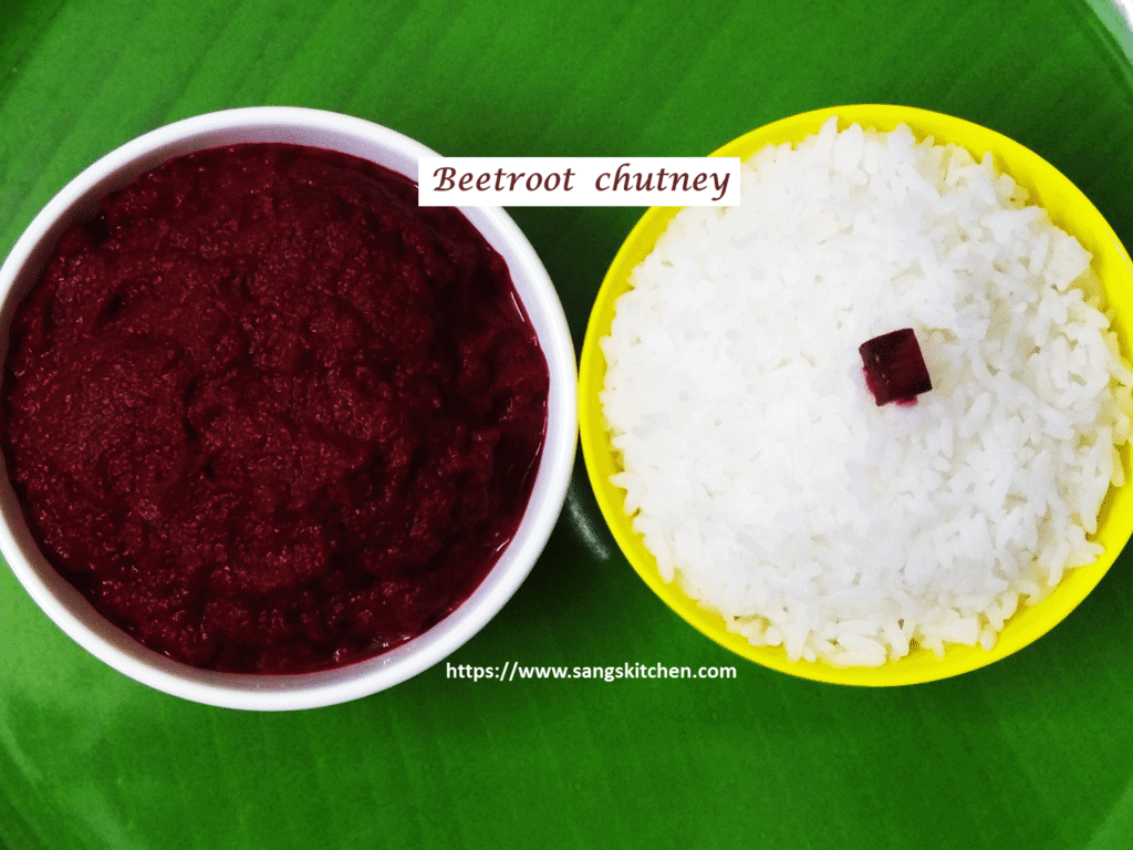 Beetroot chutney Beetroot chutney recipe for rice and dosa