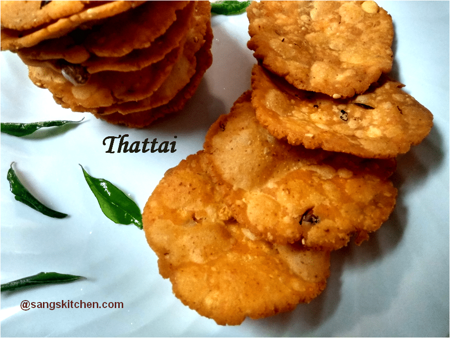 Thattai recipe How to make crispy Thattu vadai sangskitchen