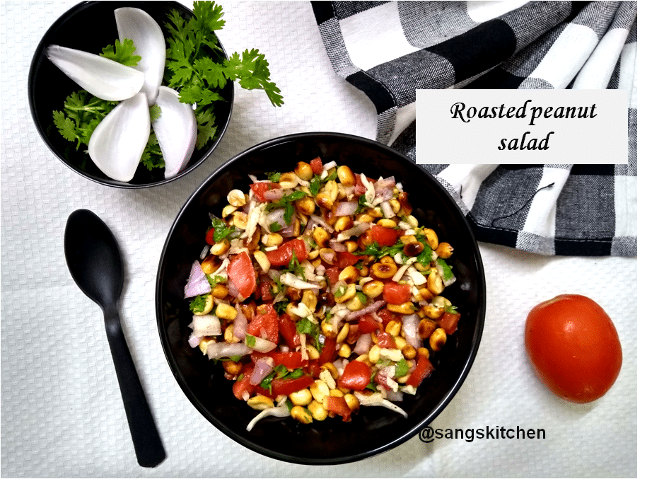 Roasted peanut salad How to make groundnuts salad sangskitchen